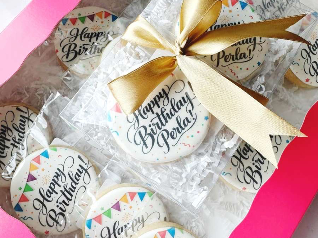 Custom Printed Birthday Cookies